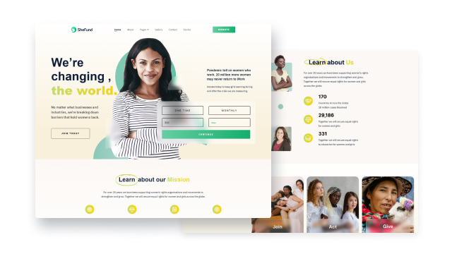 Elegant and Empowering Home Page Design