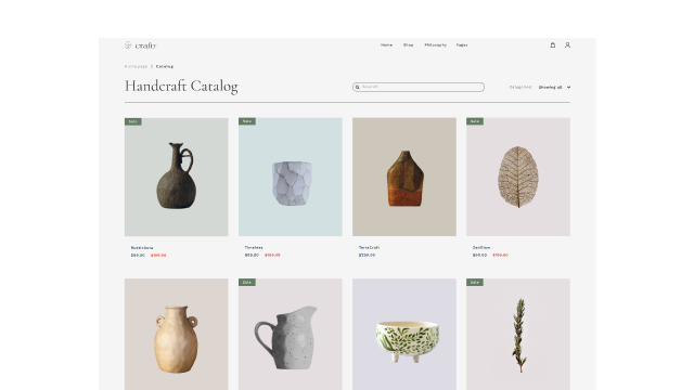 Dedicated Page to Elegantly Showcase All Your Art Pieces