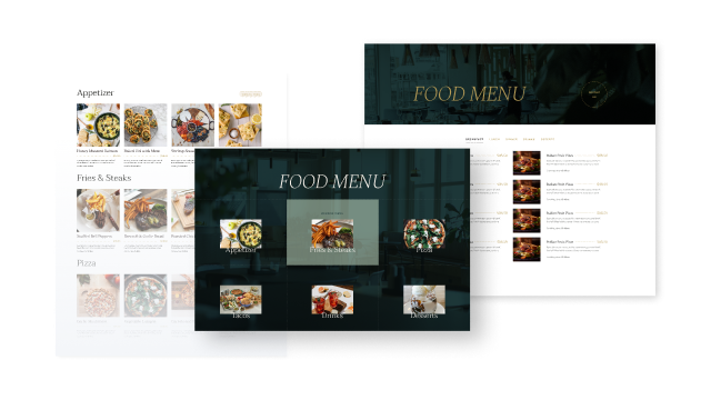 2 Menu Page Variations to Display Exclusive Delicacies