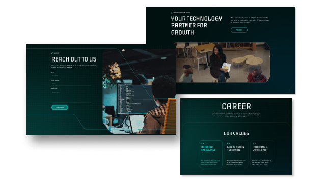 Contact, Career, and About Page to Enhance Connectivity