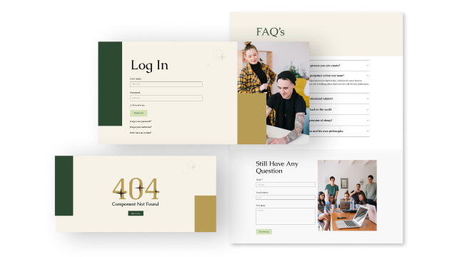 Built-in Pages for Quicker Site Launch
