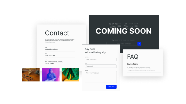 Built-in Pages for Quicker Site Launch