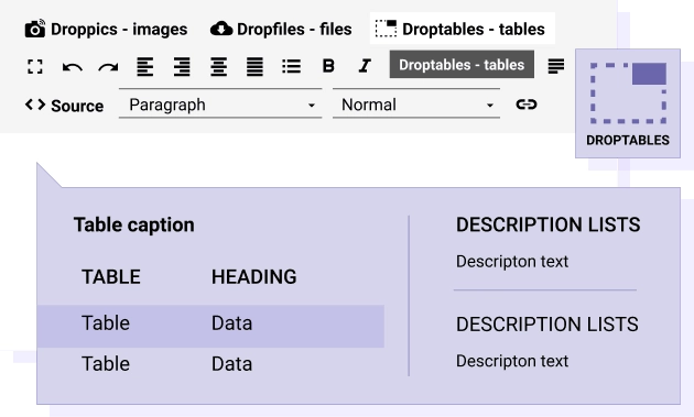 All Joomla page builders, text editors and extensions compatible If you’re running any 3rd party Joomla extension, like an E-commerce or a page builder extension, you can add your tables in the content and it'll work. In fact, Joomla just need the content plugin to be in use to load your spreadsheet.
