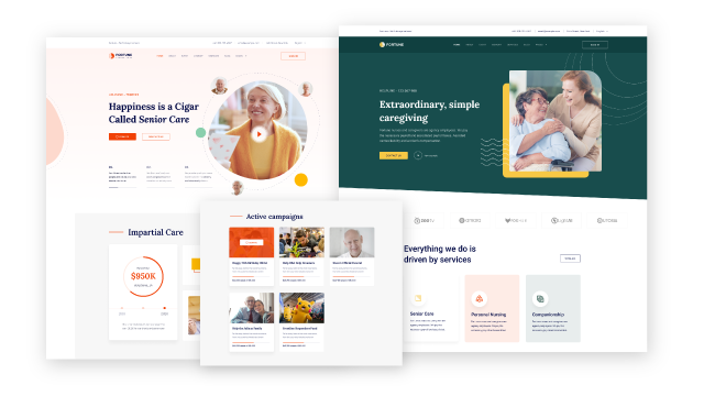 Elderly Care and Fundraising Website Solution