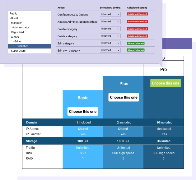 Control on table edition and frontend editor Droptables has a dedicated frontend template to manage tables in a comfortable environment. Plus, based on Joomla user group and user actions, you can restrict the table edition action a user can perform. The frontend table access is based on Joomla ACL system.