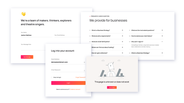 Launch Websites Quickly With Built-in Pages