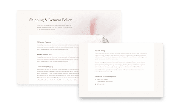 Clearly Communicate Your Policies With Shipping & Policy Page