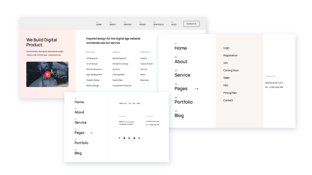 Interactive and Modern Navigation Design