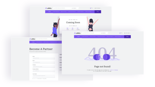 Built-in Pages for Faster Site Launching