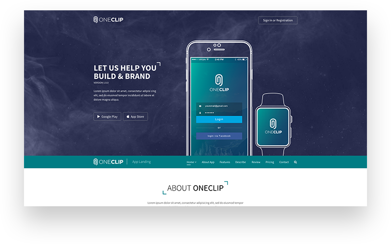 App Landing Variation