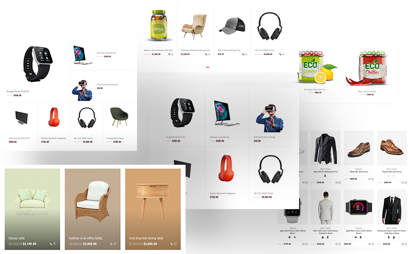 Product Display with Multiple Variations