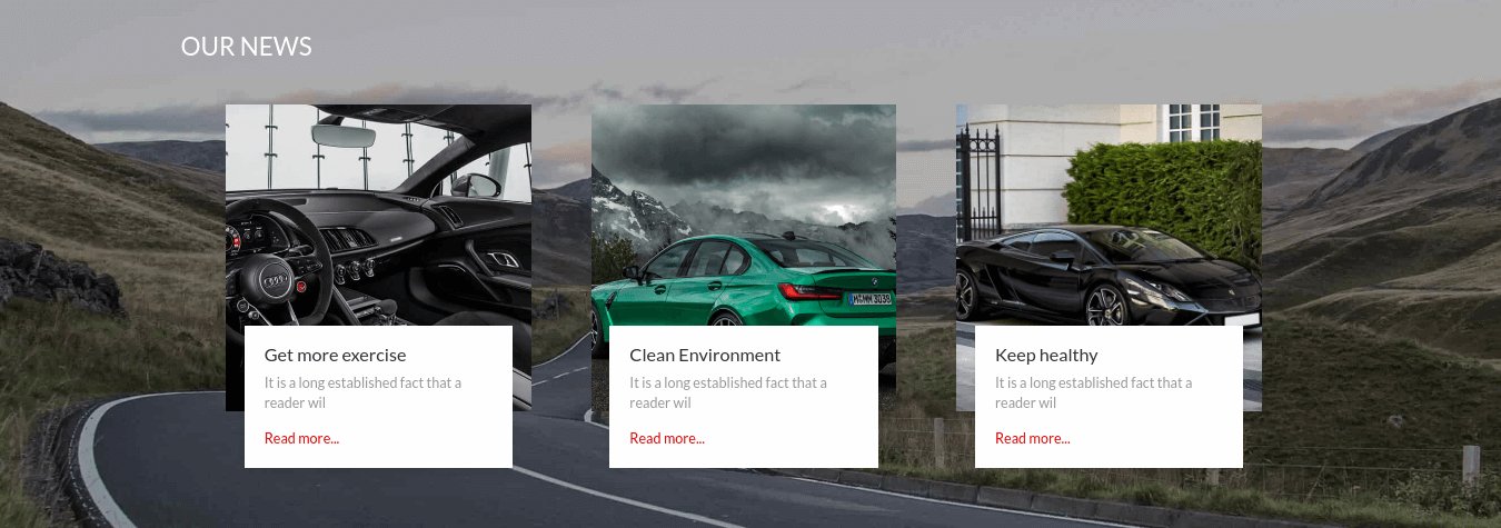 Car Dealer Website Template news