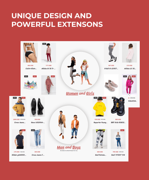 casual clothes website template design