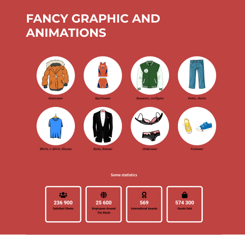casual clothes website template graphic