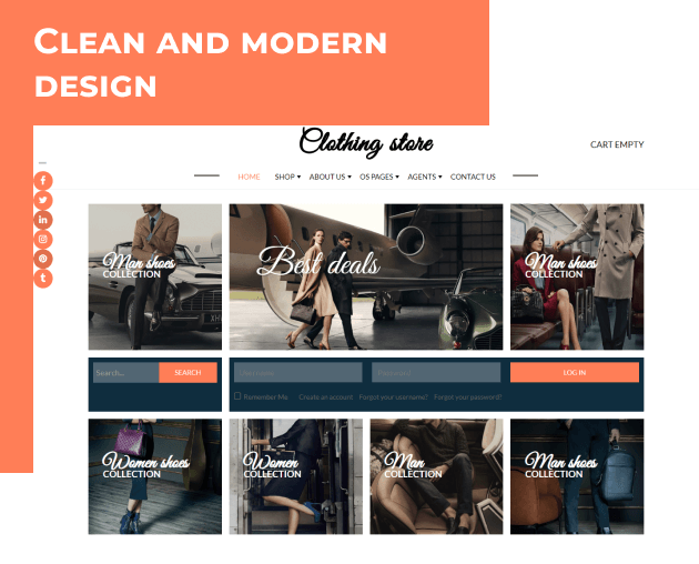 clothes joomla virtuemart template design
