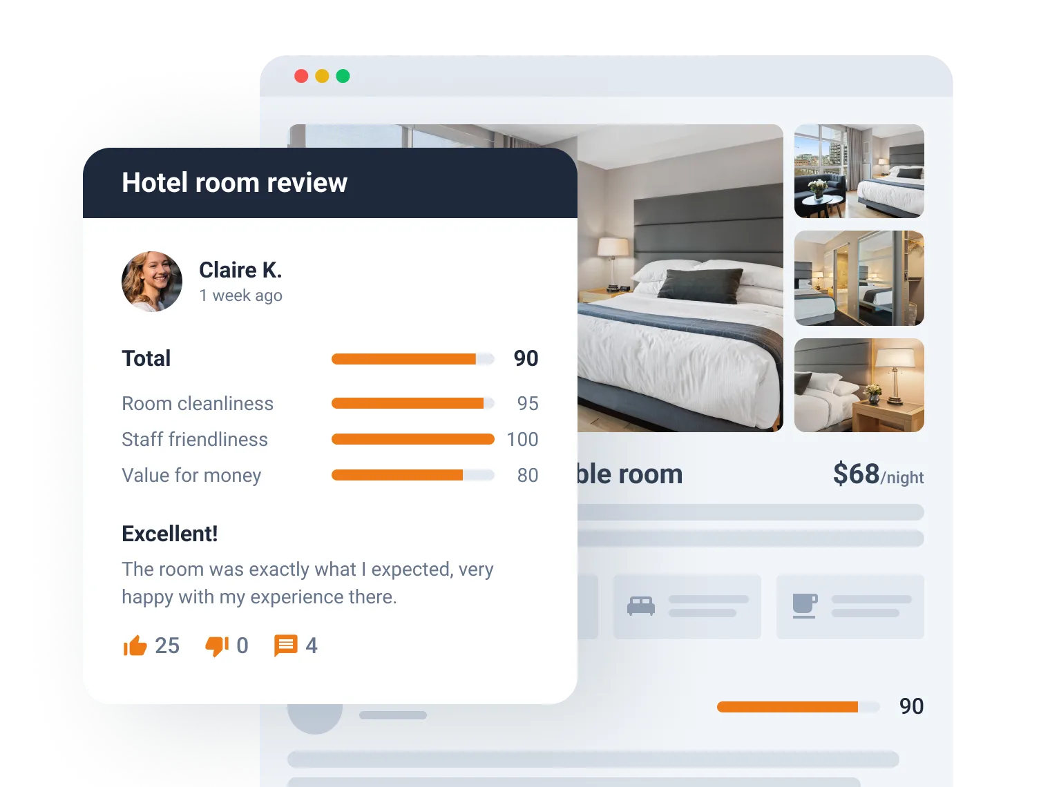 custom review form for travel and hospitality