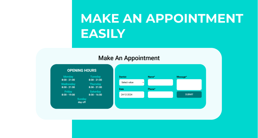 dentist joomla template easy appointment