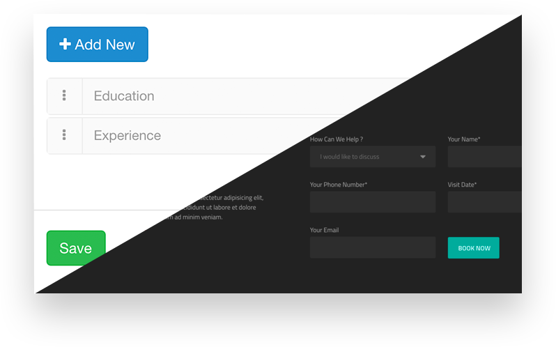 Appointment Form and Biography Addons