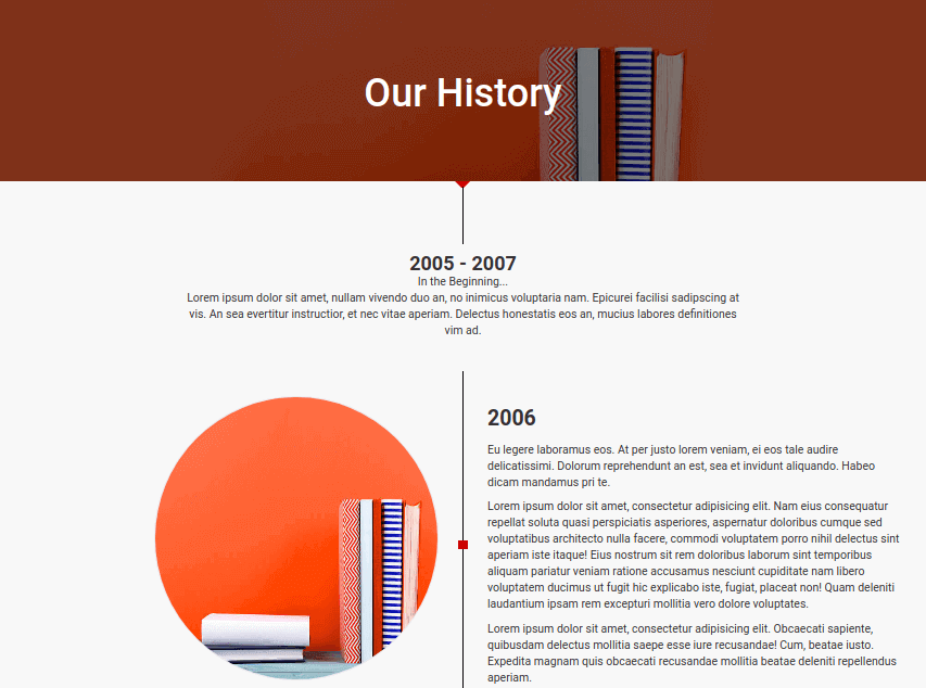 Ebook Website Template our history