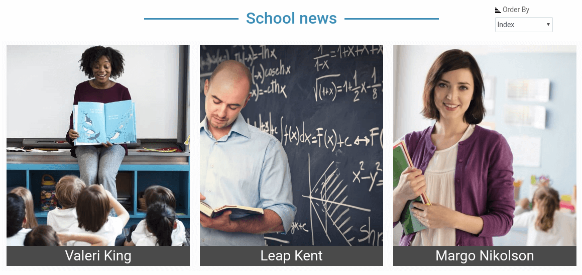 education website template news