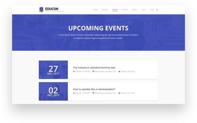 Organize Events