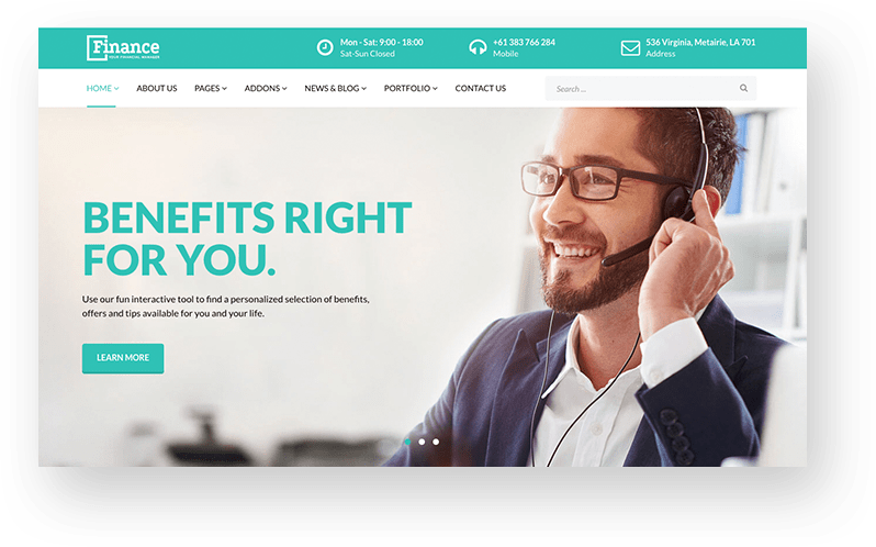 Finance Default Homepage