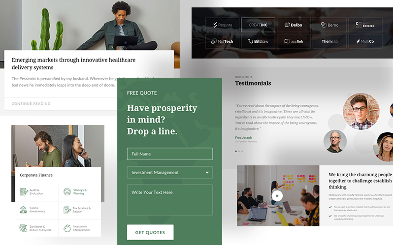 All-inclusive Financial Website Template