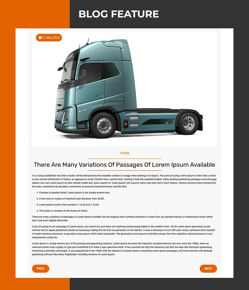 hard truck joomla template blog