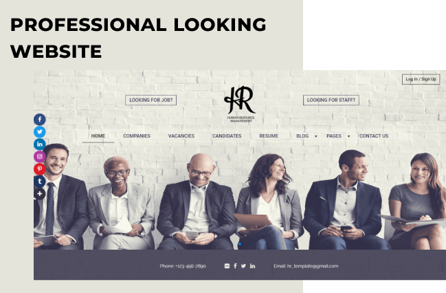 human resource management joomla recruitment template looking