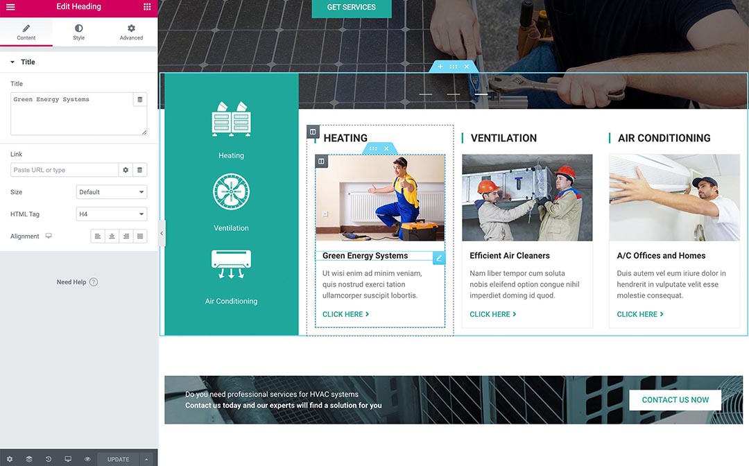 HVAC — Elementor WordPress Theme