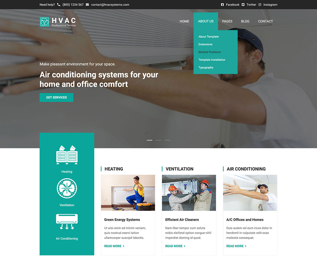 This template includes a top menu with nested sub-menus in multiple levels. Sub-menu opens on mouse over action. The menu is fully responsive and it's converted to a responsive menu that's easy to handle on tablets and smartphones. You can change colors, fonts, sizes, and many other parameters for each menu in the template settings.