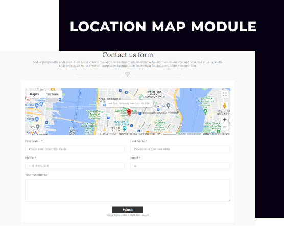 jewelry joomla ecommerce template map