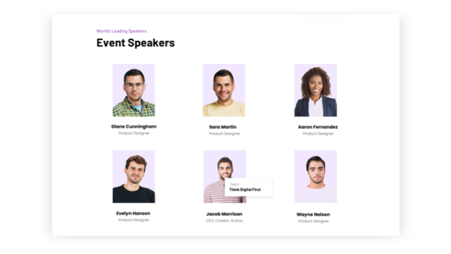 Event Speaker Page