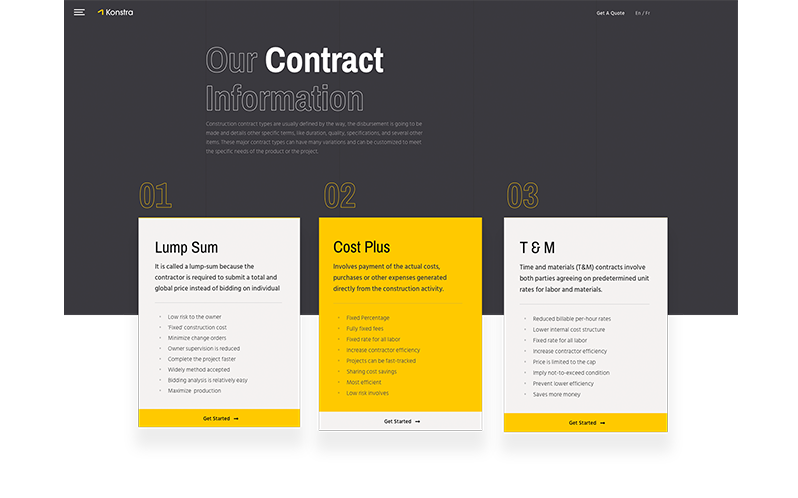 Comprehensive Construction Contract Page