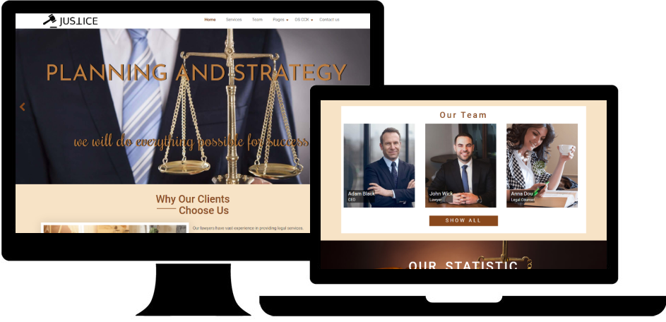 Justice Lawyer Website template