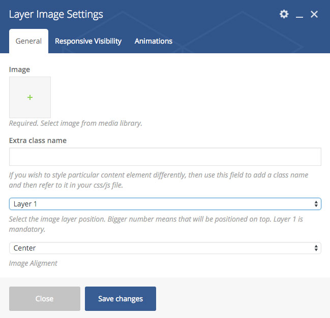 Visual Composer Layer Images