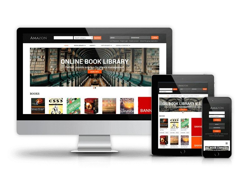 Amazon - Library Joomla Template