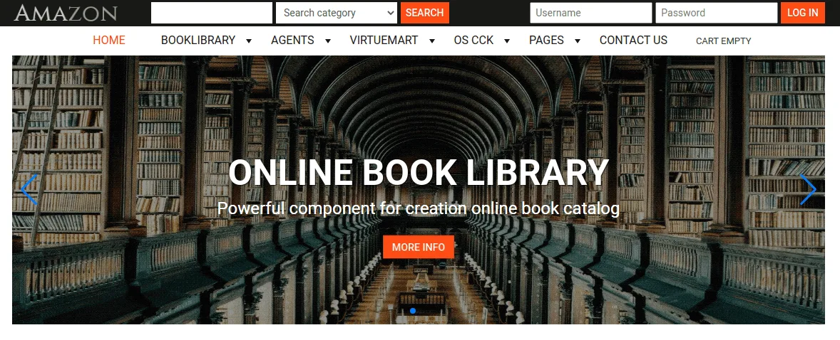 library joomla template slider