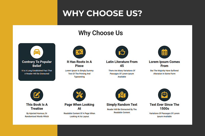 limousine website template why choose us