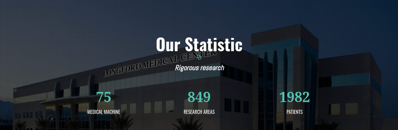 medical website template statistic