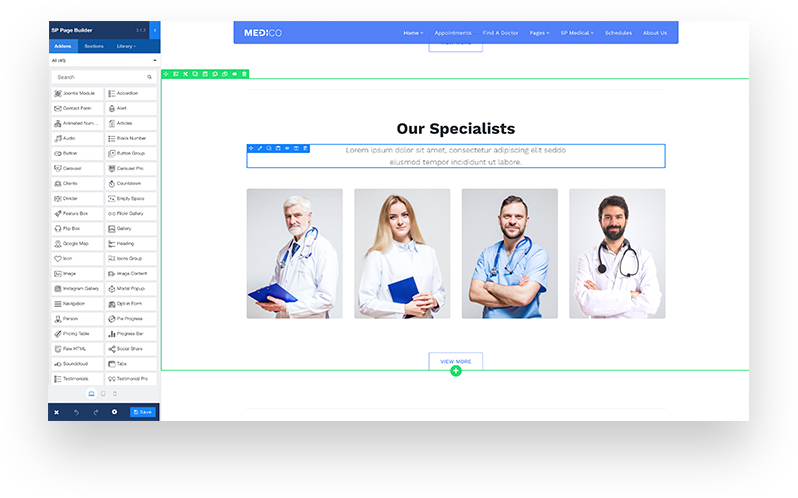 Drag and Drop Page Building