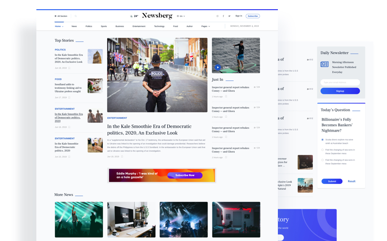 News Bulletin Home Variation