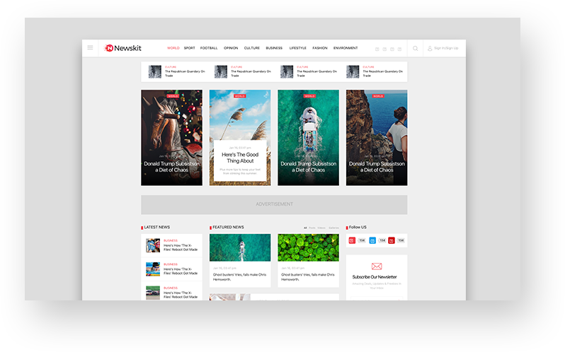 Second Homepage Layout