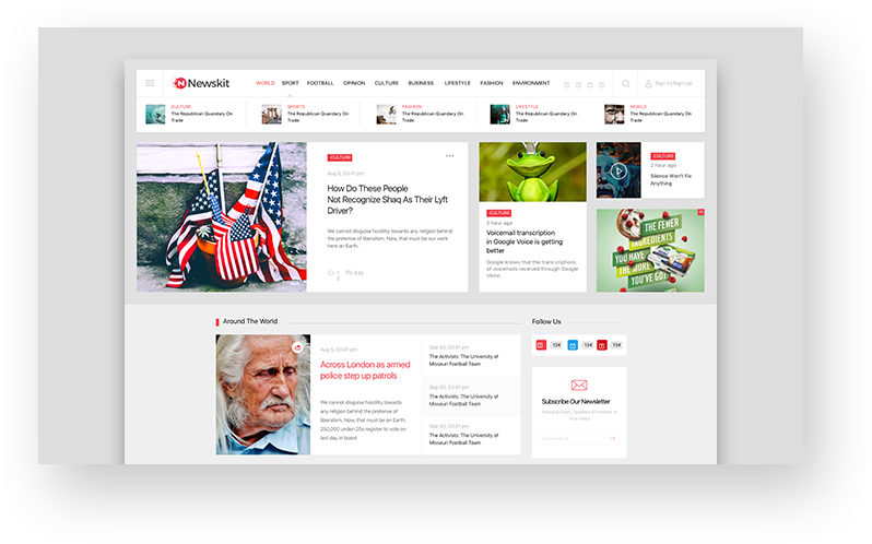 Default Homepage Layout