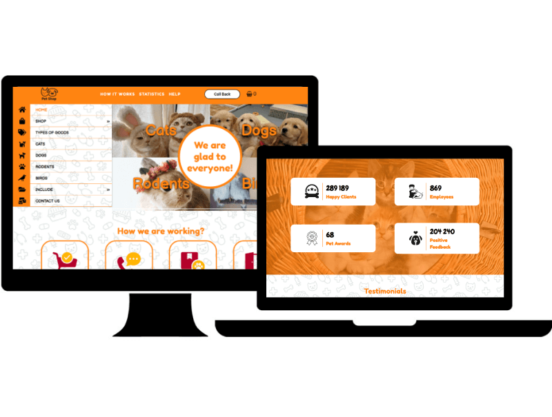 Pet Shop Website Template