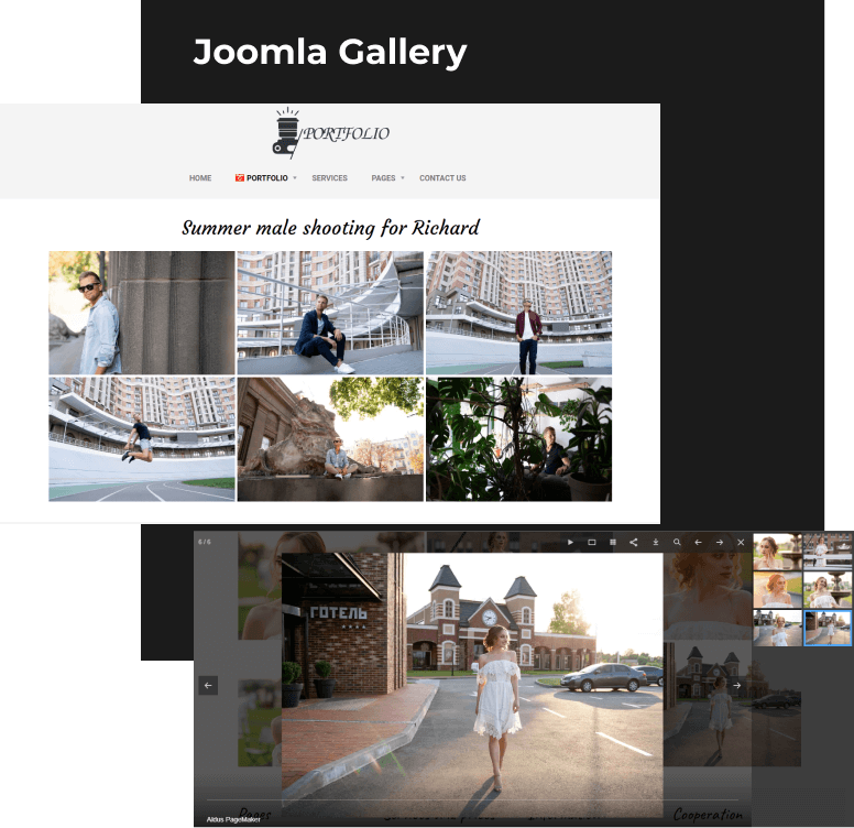 portfolio website template joomla gallery