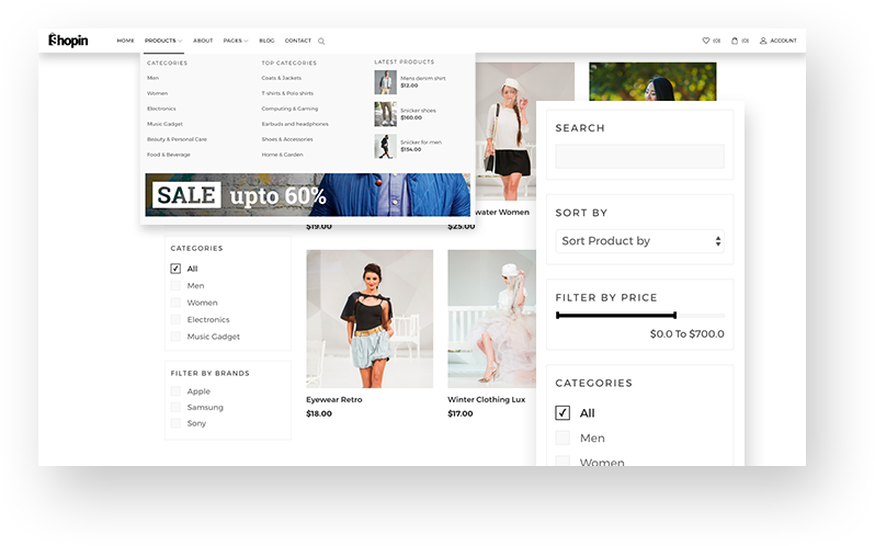 Product Listing Page