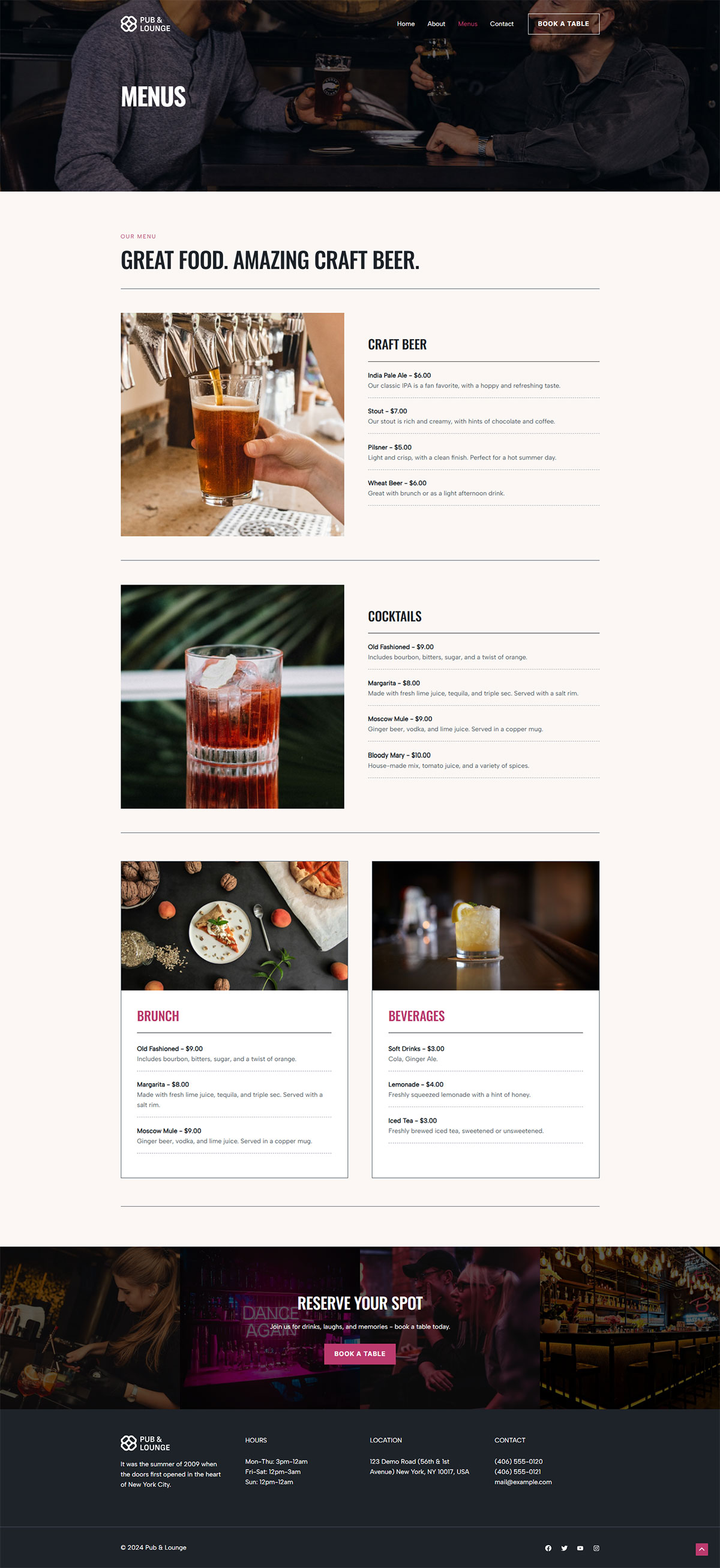 Menus