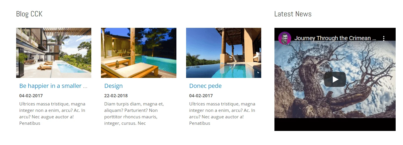 real estate joomla template blog