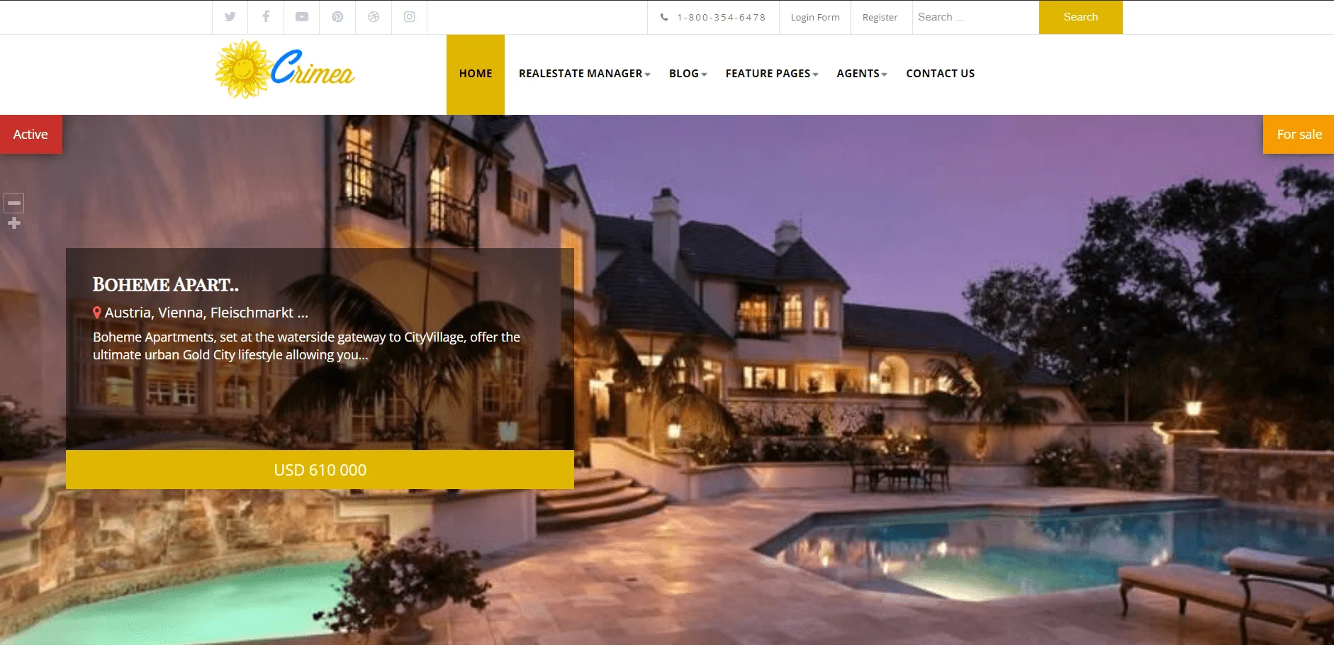 real estate joomla template main